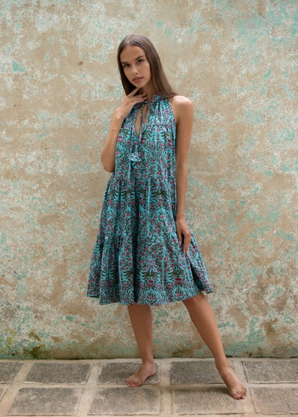 Floral Sleeveless Tiered Dress