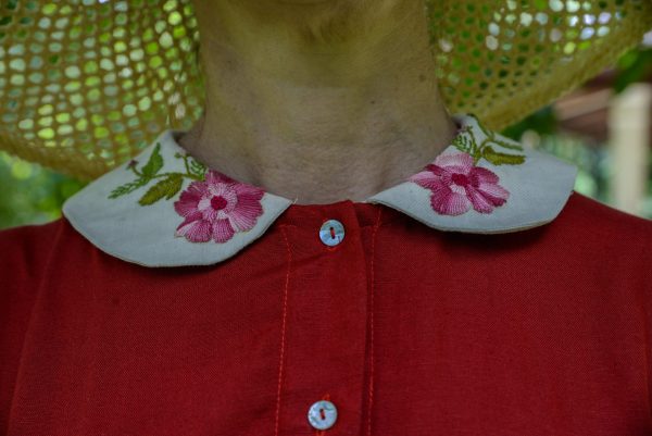 Women's Long Red Linen Dress - Image 4