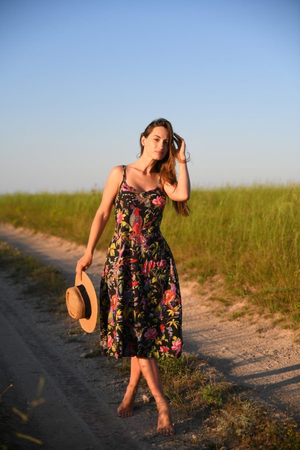 Spaghetti Strap Floral Dress - Image 2