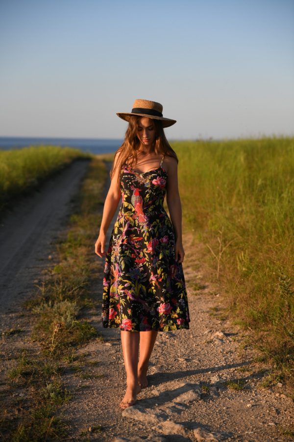 Spaghetti Strap Floral Dress - Image 3