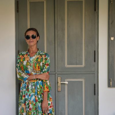Colorful printed maxi dress