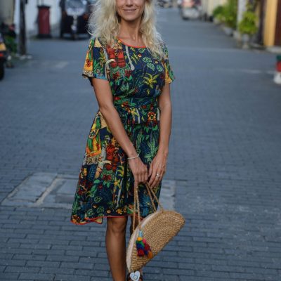Summer floral short dress