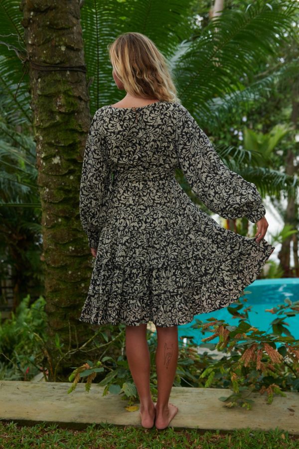 Ruffle Block Printed Midi Dress - Image 5