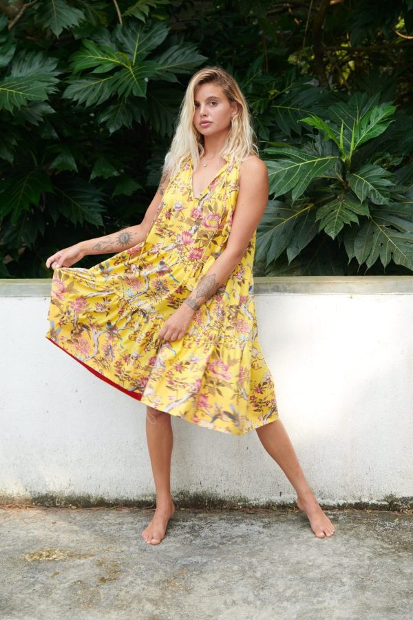 Floral print halterneck short dress - Image 3