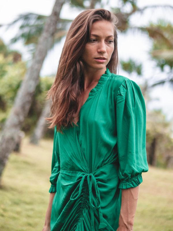 Green Adjustable Short Dress