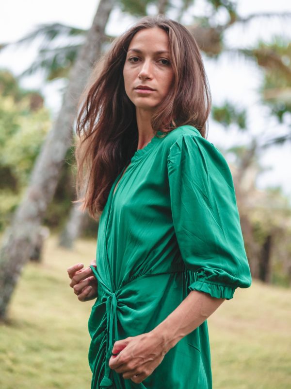 Green Adjustable Short Dress - Image 3