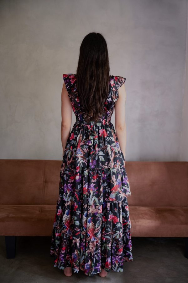 V-neck ruffle sleeveless dress - Image 4